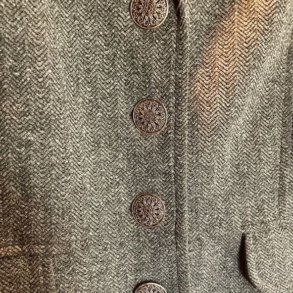 Two piece woolen look jumper and coat set with faux fur collar. - Picture 3 of 7